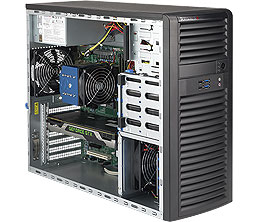 Supermicro SYS-5039C-T - Midi-Tower - Arbeidsstasjon barebone - Intel C246 - LGA 1151 (Socket H4) - DDR4-SDRAM - Serial ATA III - SYS-5039C-T