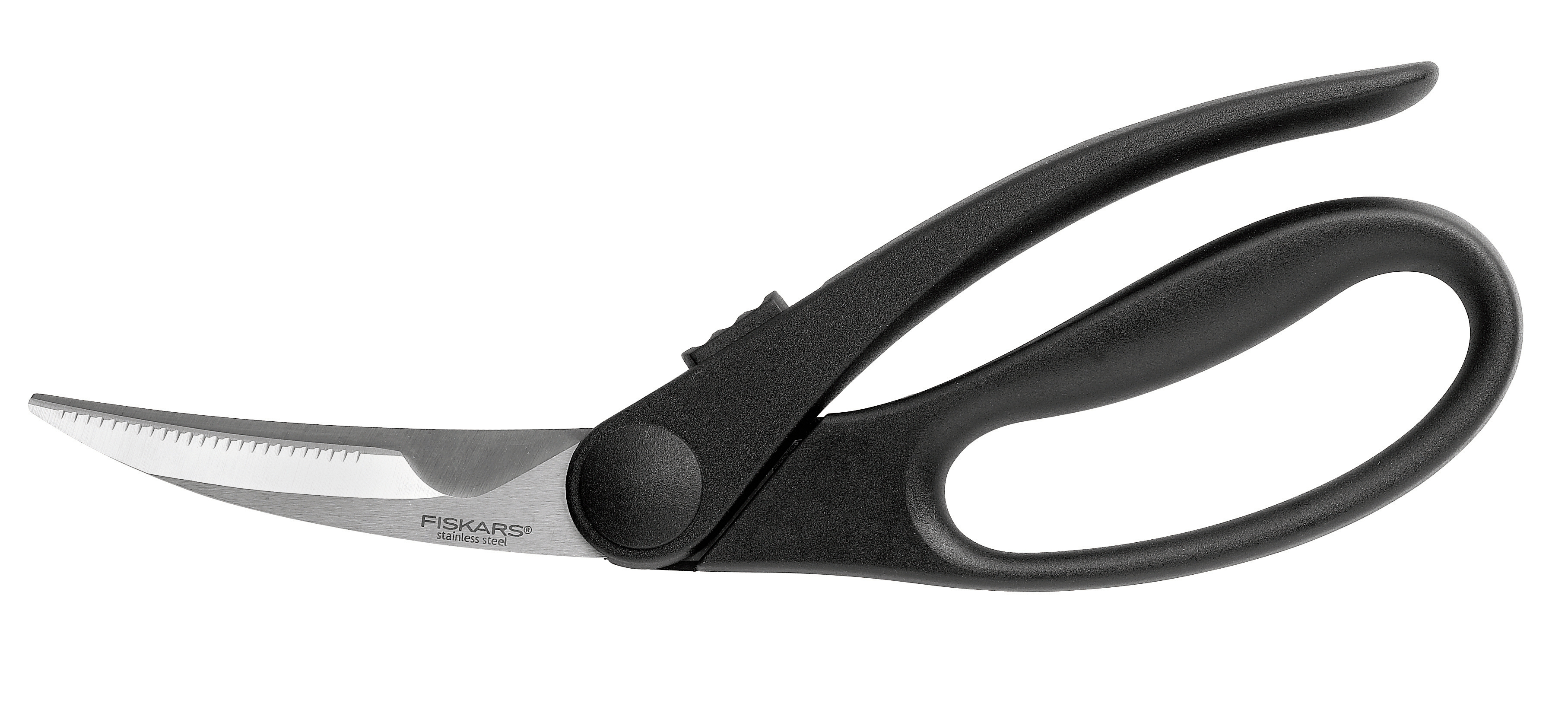 Fiskars 1023819 - Volaille - Noir - Acier inoxydable - Acier inoxydable - Plastique - 55 HRC - 23 cm