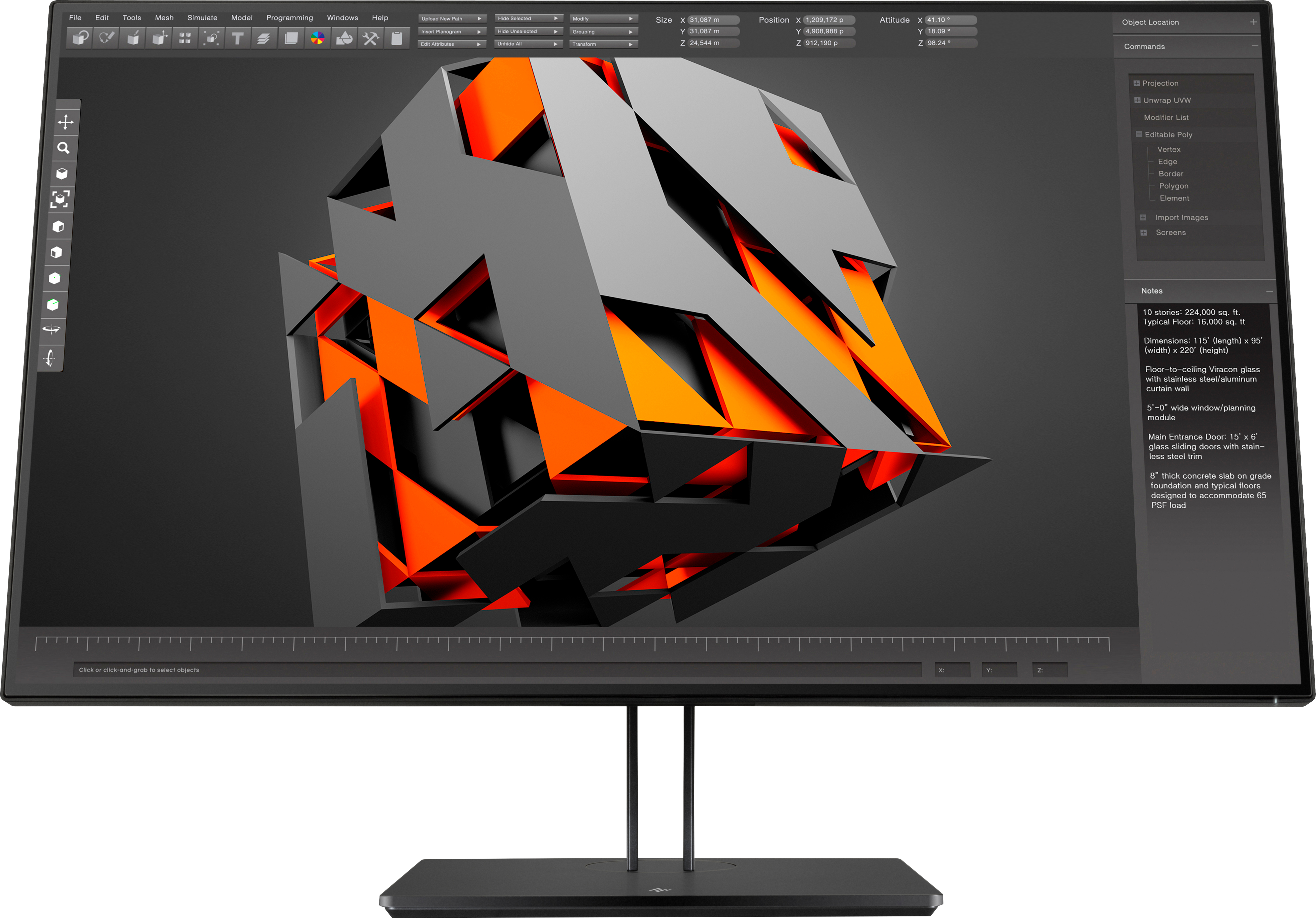 HP Z32 - 80 cm (31.5") - 3840 x 2160 pixels - 4K Ultra HD - LED - 14 ms - Black - 1AA81A4#ABB