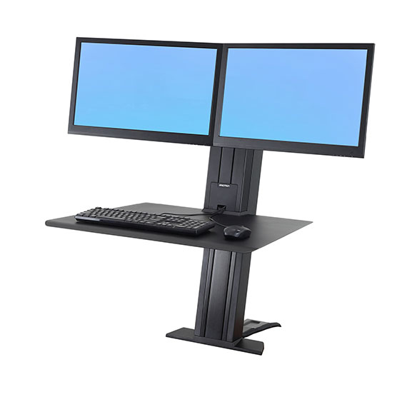 Ergotron WorkFit SR - Clamp - 11.4 kg - 61 cm (24") - 100 x 100 mm - Height adjustment - Black - 33-407-085