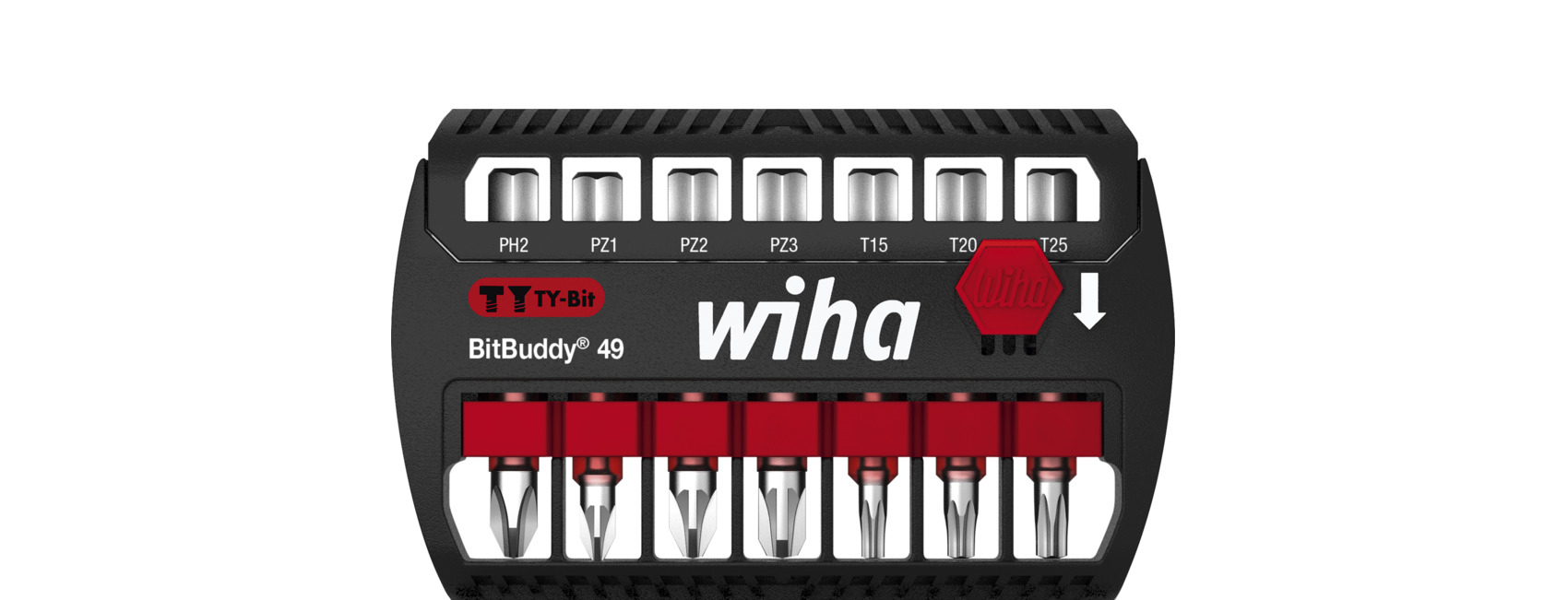 Wiha BitBuddy TY Bit Set - Ensemble professionnel polyvalent de 8 pièces