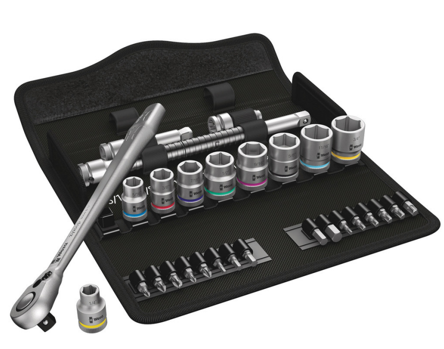 Wera 8100 SB 11 Zyklop 05004051001Metal-Knarrensatz Umschalt 3/8"-Antrieb