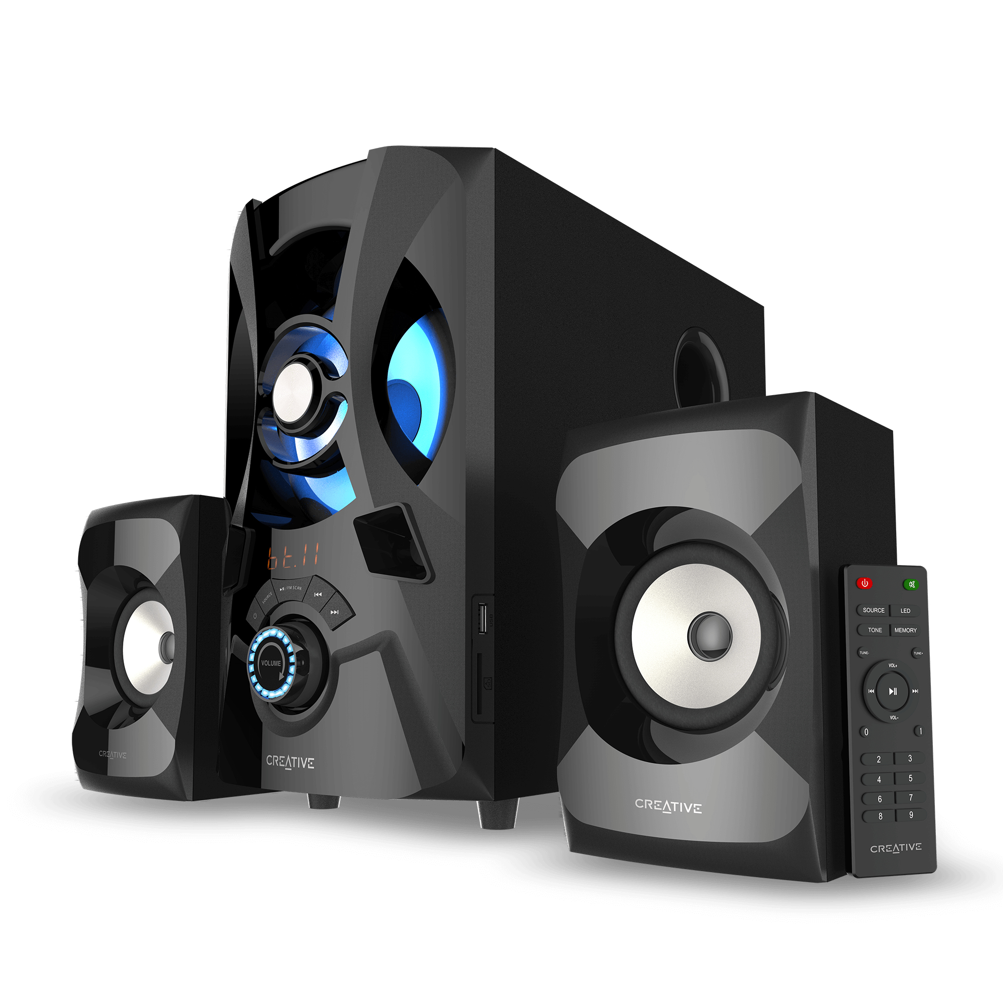 Creative Labs Labs SBS E2900 - 2.1 channels - 60 W - Universal - Black - 120 W - IR - 51MF0490AA001