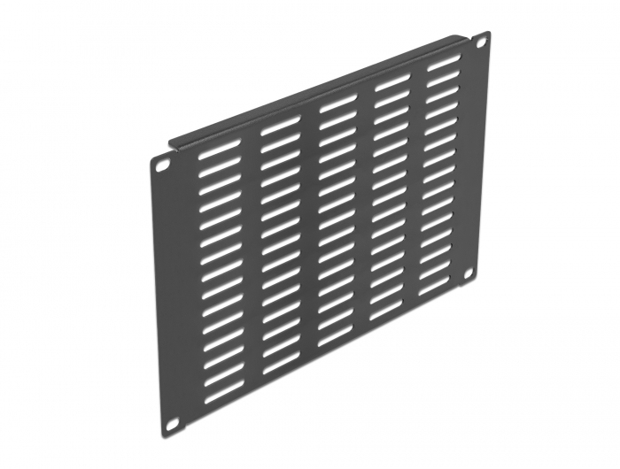 Delock 66842 - Vented blank panel - Black - Metal - 4U - 25.4 cm (10") - 178 mm - 66842