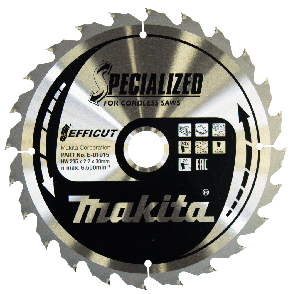 Makita E-01915 Lame de scie circulaire bois 235x30mm 6500RPM