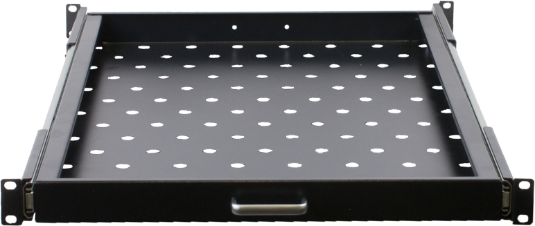 Rockstable 1U 19" Étagère Rack Extensible SPCC Acier Noir
