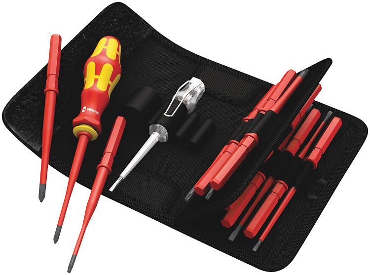 Wera VDE 16 extra slim 1 - 200 mm - 125 mm - 80 mm - 667 g - Red/Yellow - Black