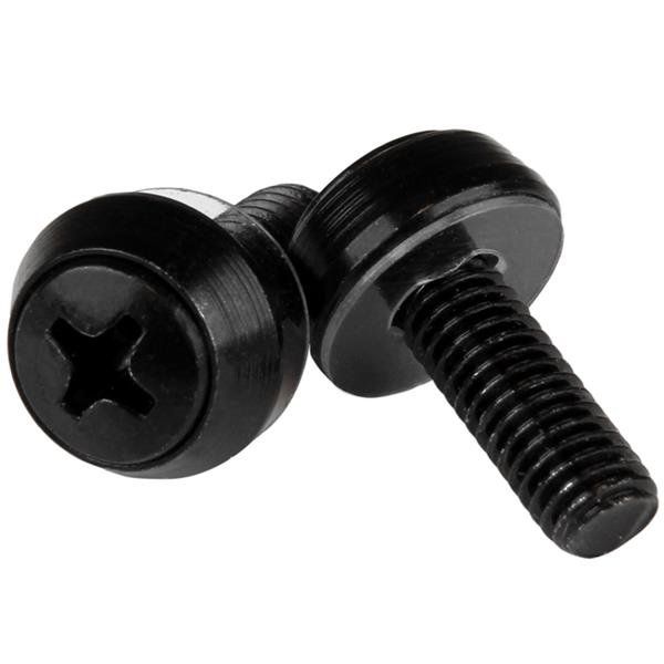 M6 x 12mm - Mounting Screws - 50 pack - M6 screws for server rack and server cabinet - CABSCREWSM6B