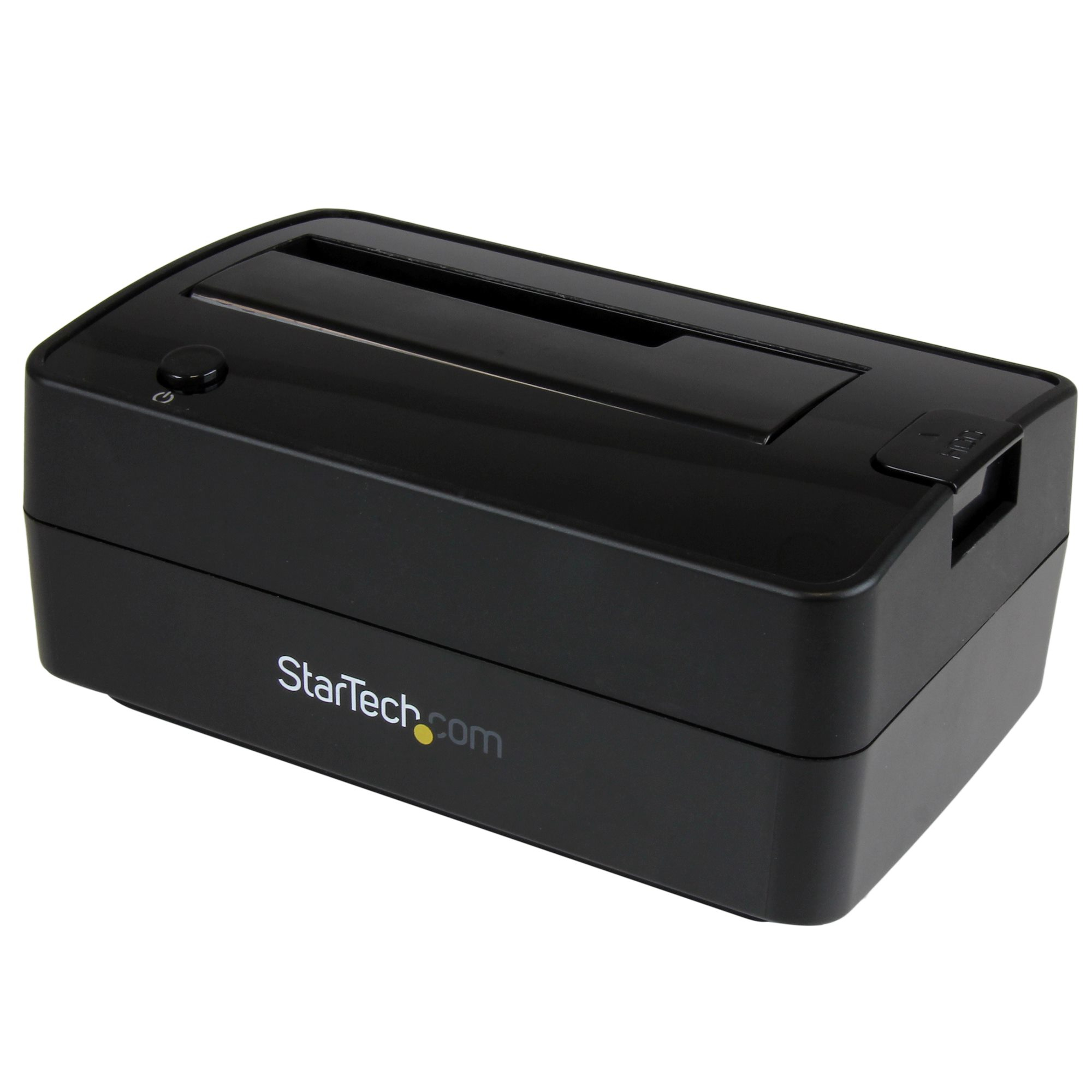 StarTech Docking Station for 2.5 / 3.5" SATA Drives - USB 3.1 (USB-A, USB-C) or eSATA - USB A and USB C cables included - HDD docking station - Bays: 1 - 6.4 cm, 8.9 cm (2.5", 3.5") - SATA 6Gb/s - 600 MBps - eSATA, USB 3.1 (Gen 2) - Black - SDOCKU313E