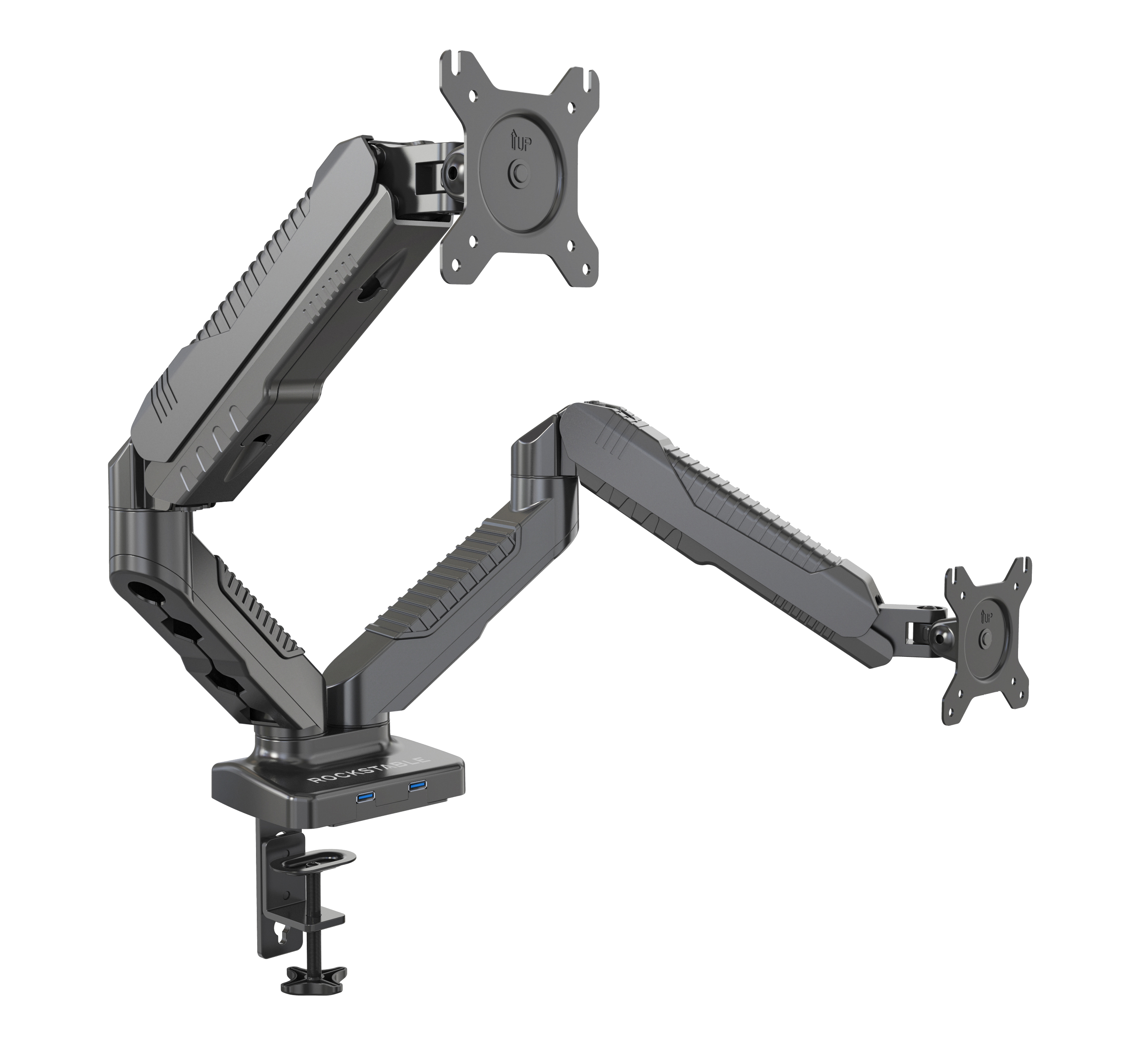 Rockstable RS-MM007 Advanced Dual Monitor Mount Clamp/Bolt Noir