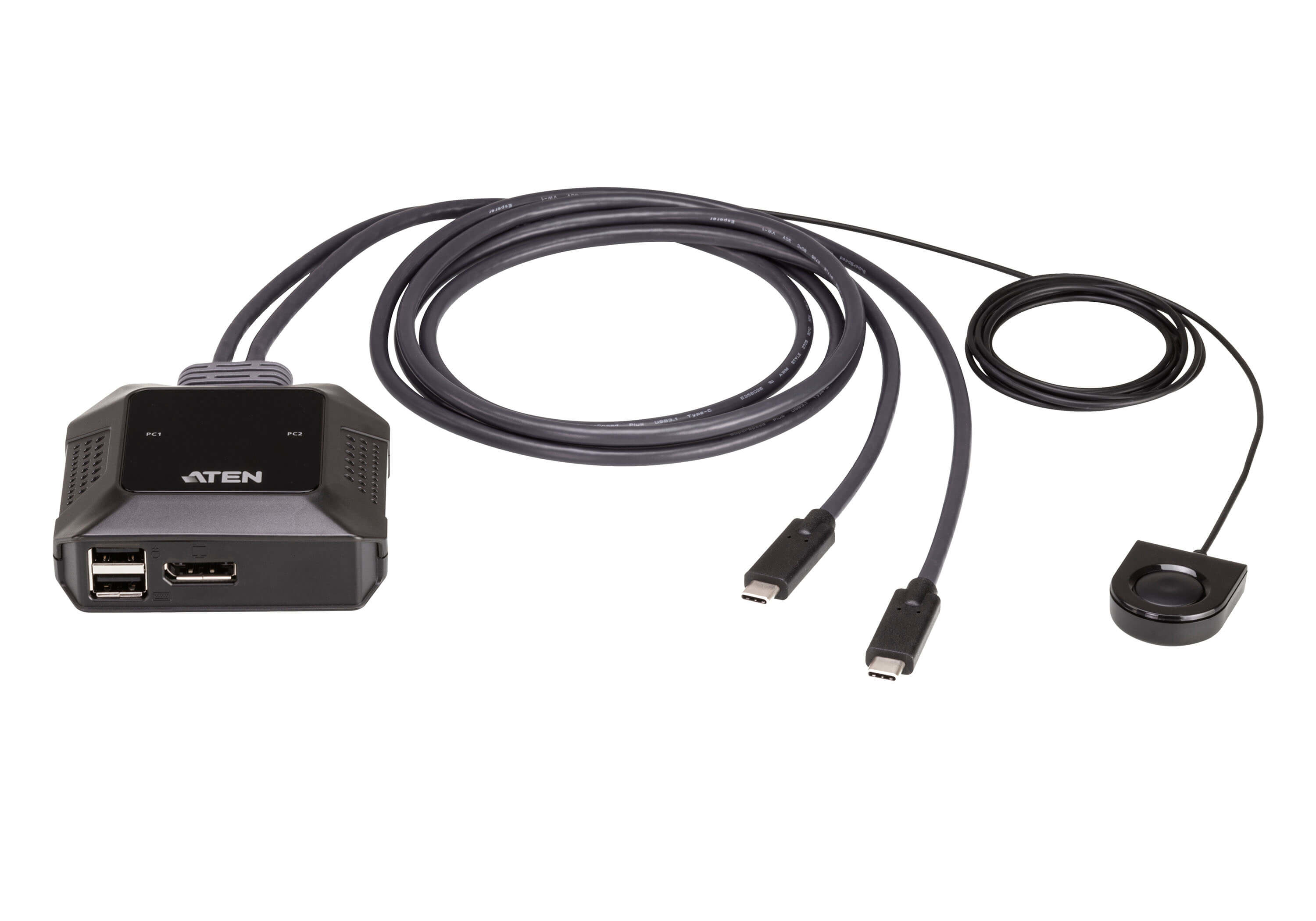Commutateur KVM ATEN 2 ports USB-C 4K DisplayPort - Commutateur double écran