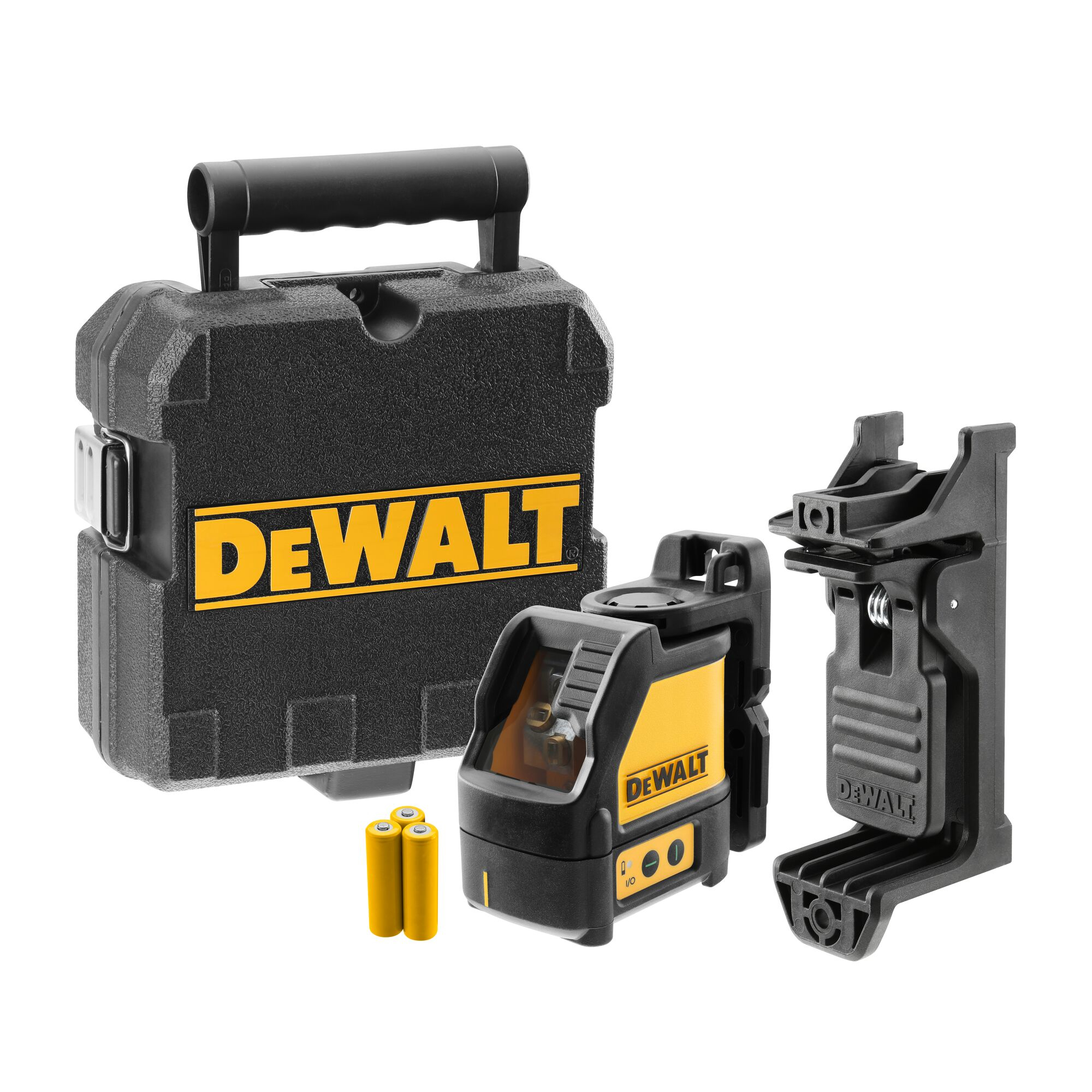 DEWALT DW088CG - 30 m - Horizontal/Vertical - Vert - Niveau à bulle - Noir, Jaune - 1/8"