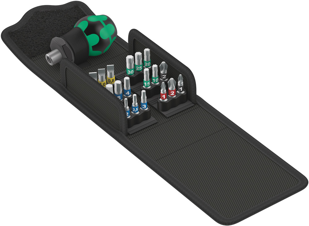 Wera Kraftform Kompakt Stubby 1 - Noir, Vert