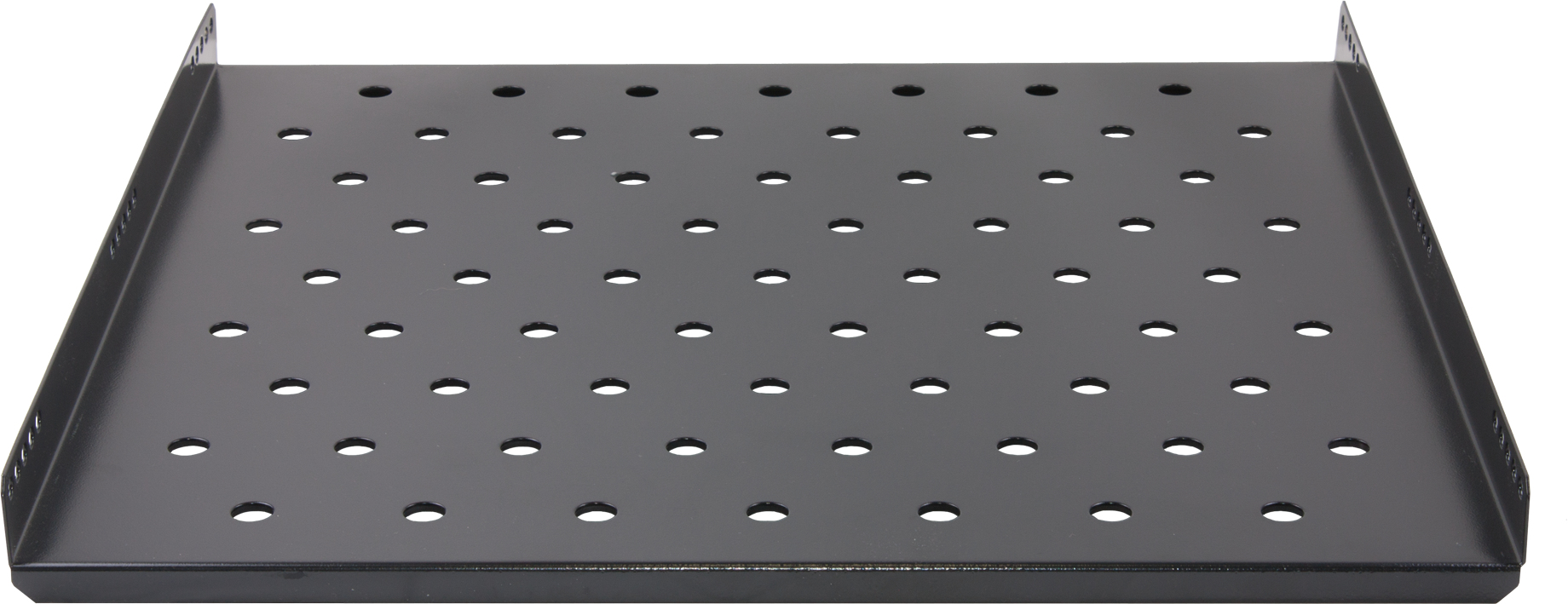 Rockstable 1U 19" Étagère Rack Acier Noir Ovale