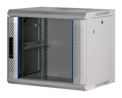 Rockstable 9U 19" Rack mural en verre trempé blanc