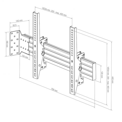 Hagor CPS From Wall Single 42-65" Mounting Kit