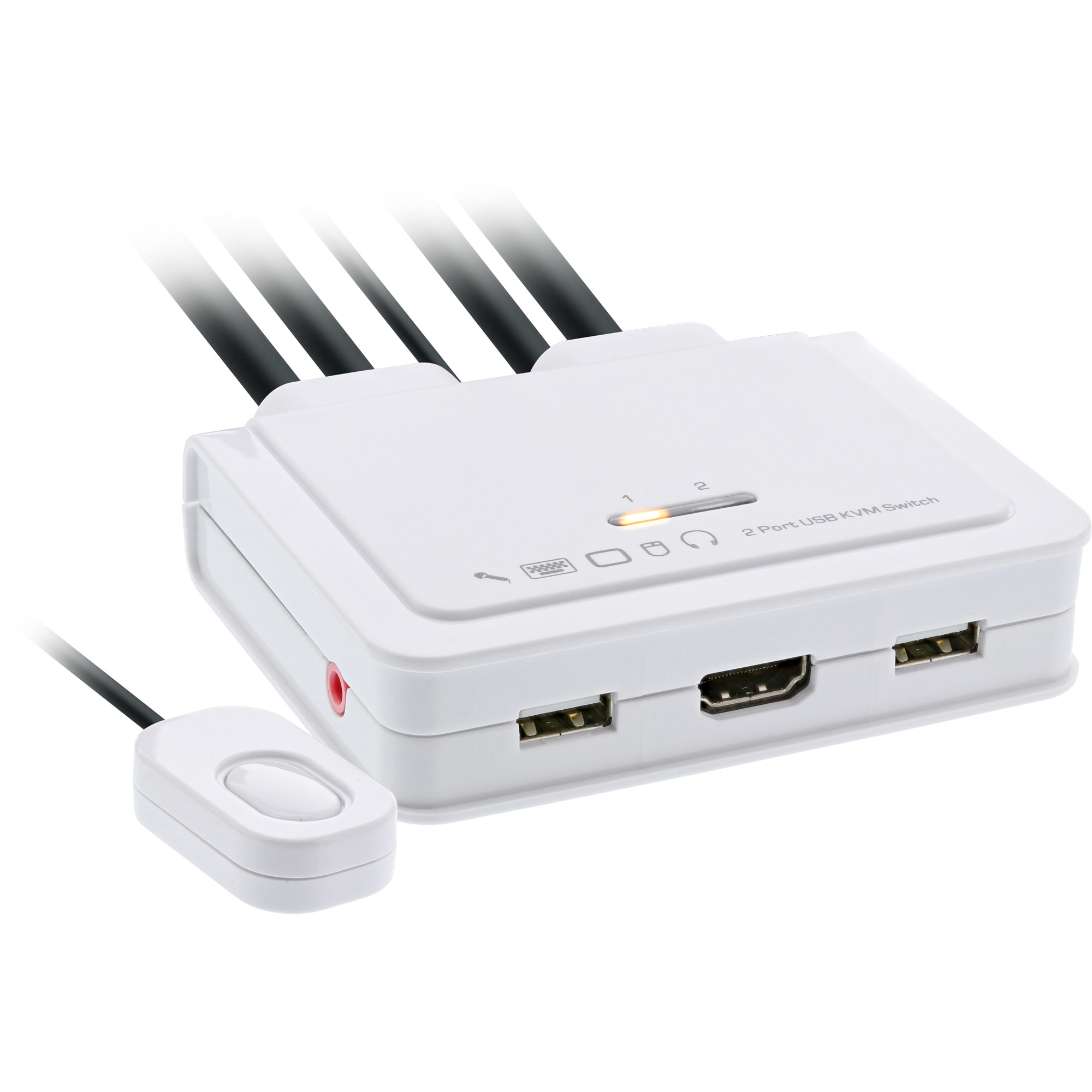 Commutateur KVM HDMI 4K à 2 ports en ligne