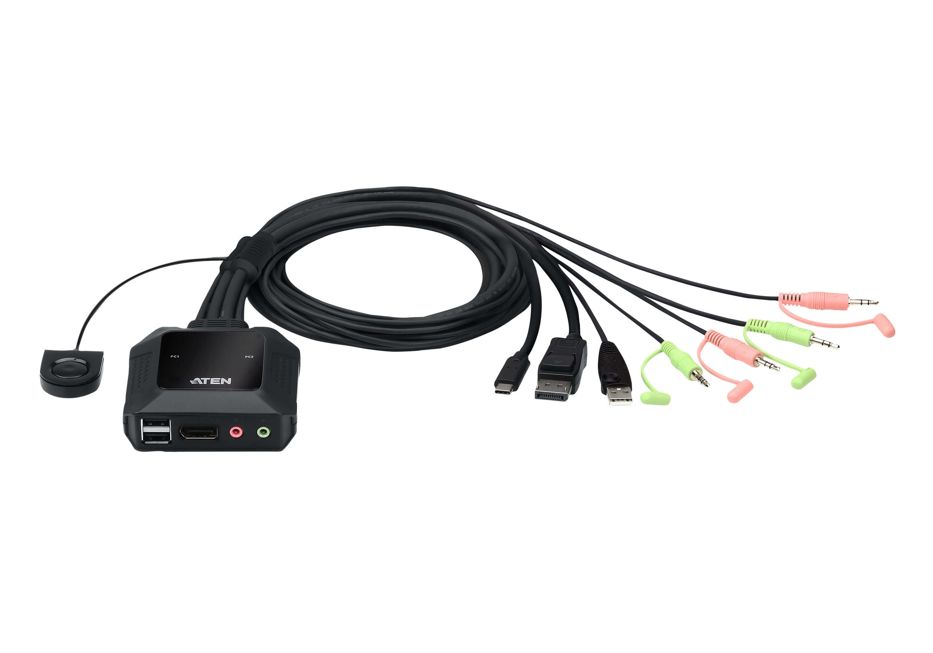 Commutateur KVM hybride 4K ATEN 2 ports USB-C DisplayPort