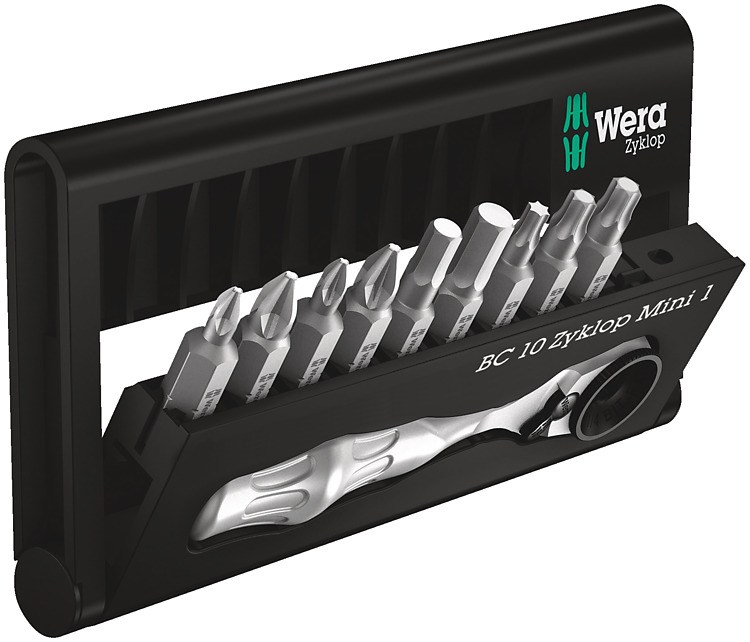 Wera 05073645001 - 9 pièces - Hexagonal (métrique) - Phillips - Pozidriv - Torx - PH 1, PH 2 - PZ 1, PZ 2 - TX15, TX20, TX25 - 4,5 mm
