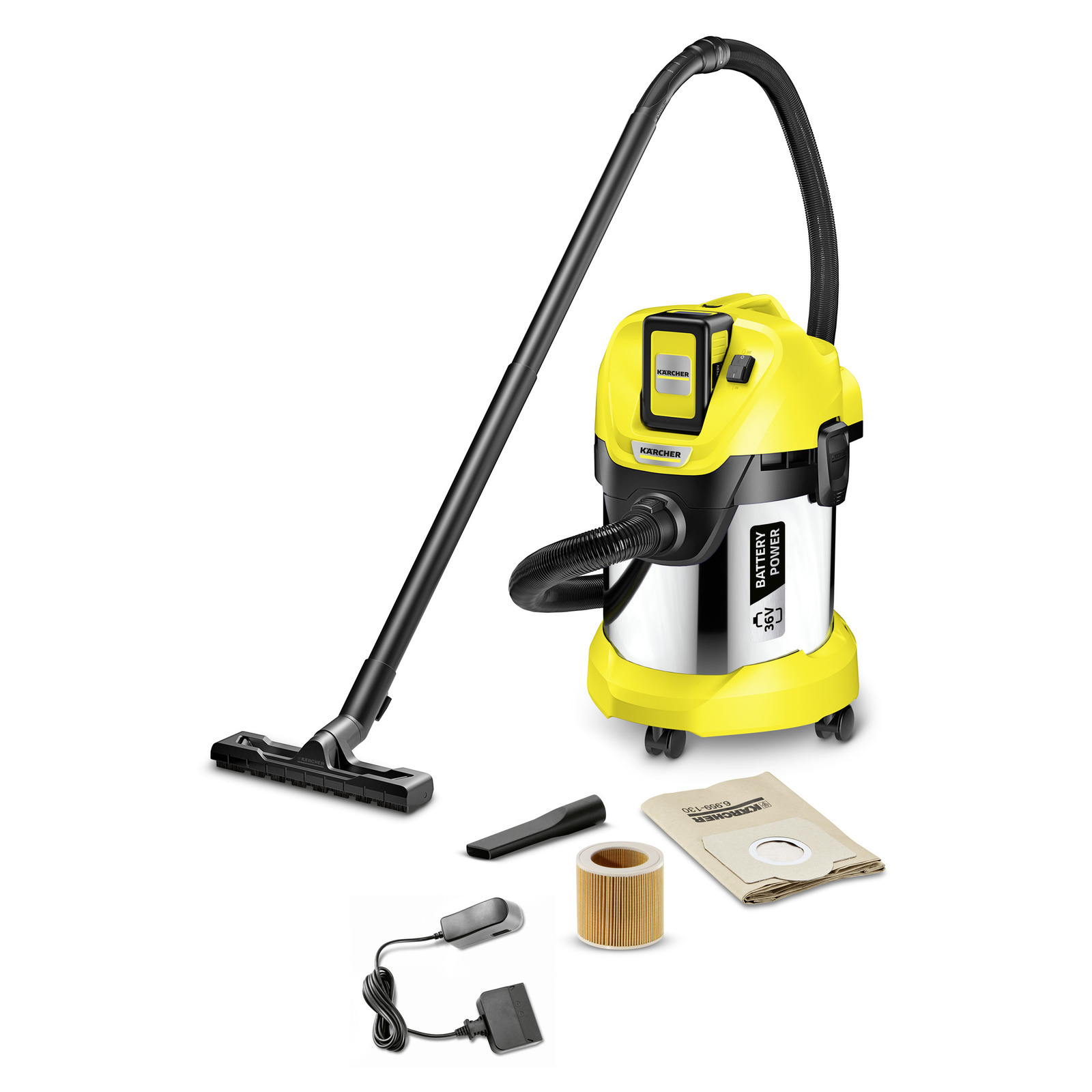 Kärcher 1.629-951.0 Aspirateur poussière 17 L Noir Jaune