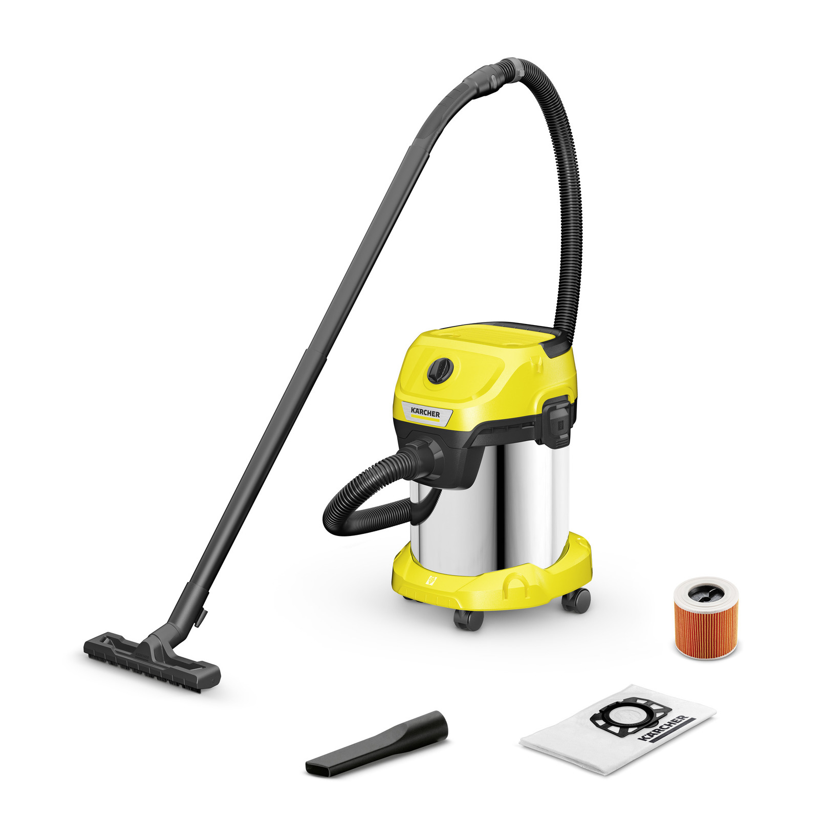 Kärcher WD 3 S V-17/4/20 1000W Drum Vacuum 17L - 1.628-135.0