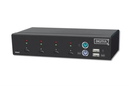 DIGITUS DC-12202-1 4-portars KVM - DC-12202-1