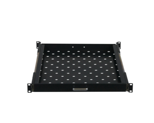 Rockstable 1U 19" Étagère Rack Extensible SPCC Acier 20kg Noir