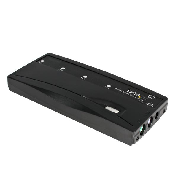 4 Port VGA / PS/2 KVM Switch - PS/2 KVM switch incl. cable - 4 Port Desktop KVM switch 1x PS/2 and 4x VGA - SV411K