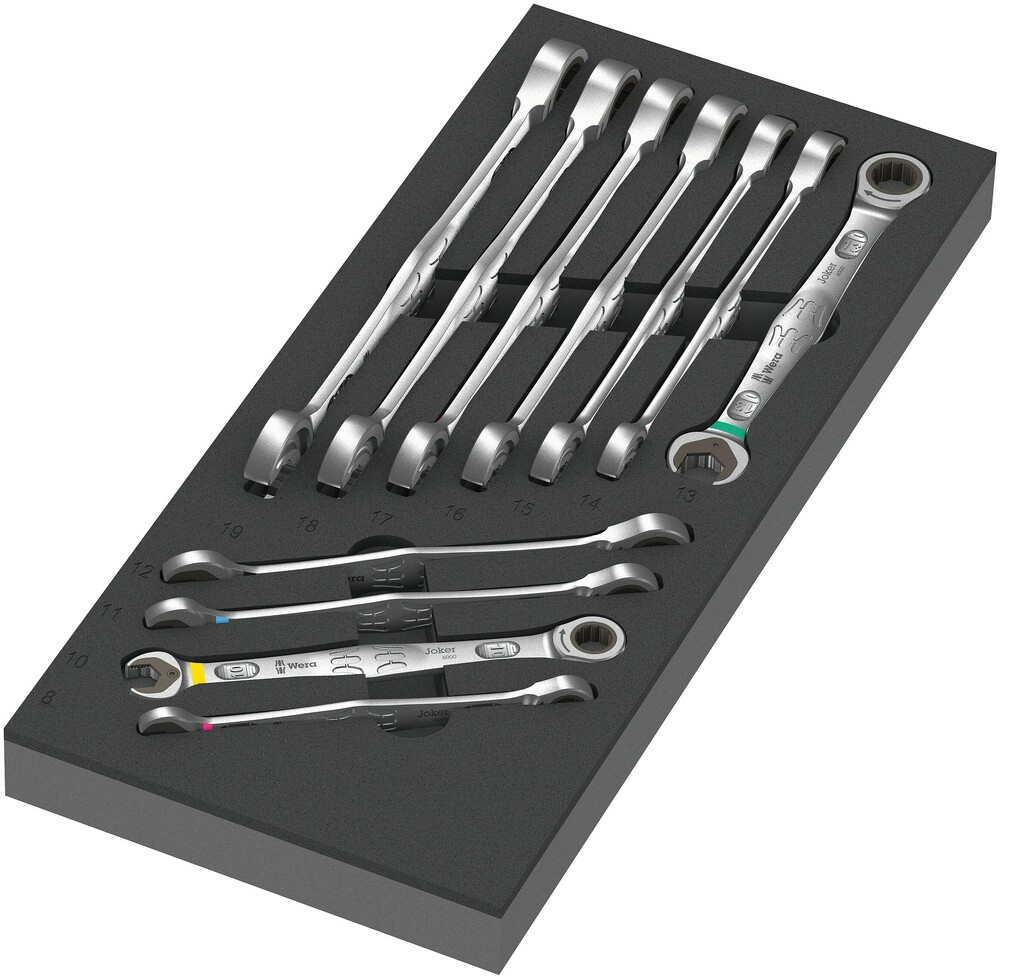 Wera 05150120001 Joker combination ratchet set, 11 pieces, 8 - 19 mm