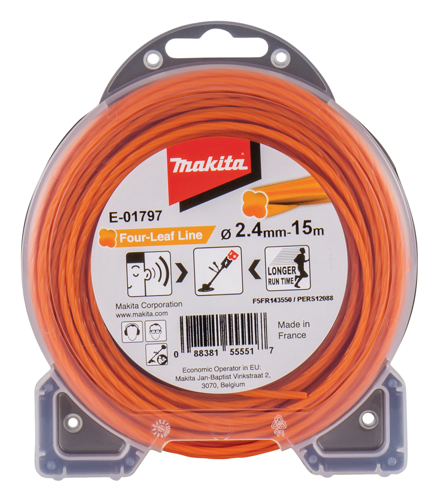 Makita E-01797 Fil de coupe orange 15mx2.4mm
