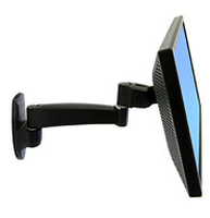 Bras de fixation murale Ergotron série 200 - 1 extension - 11,3 kg - 61 cm (24") - 75 x 75 mm - 100 x 100 mm - Noir