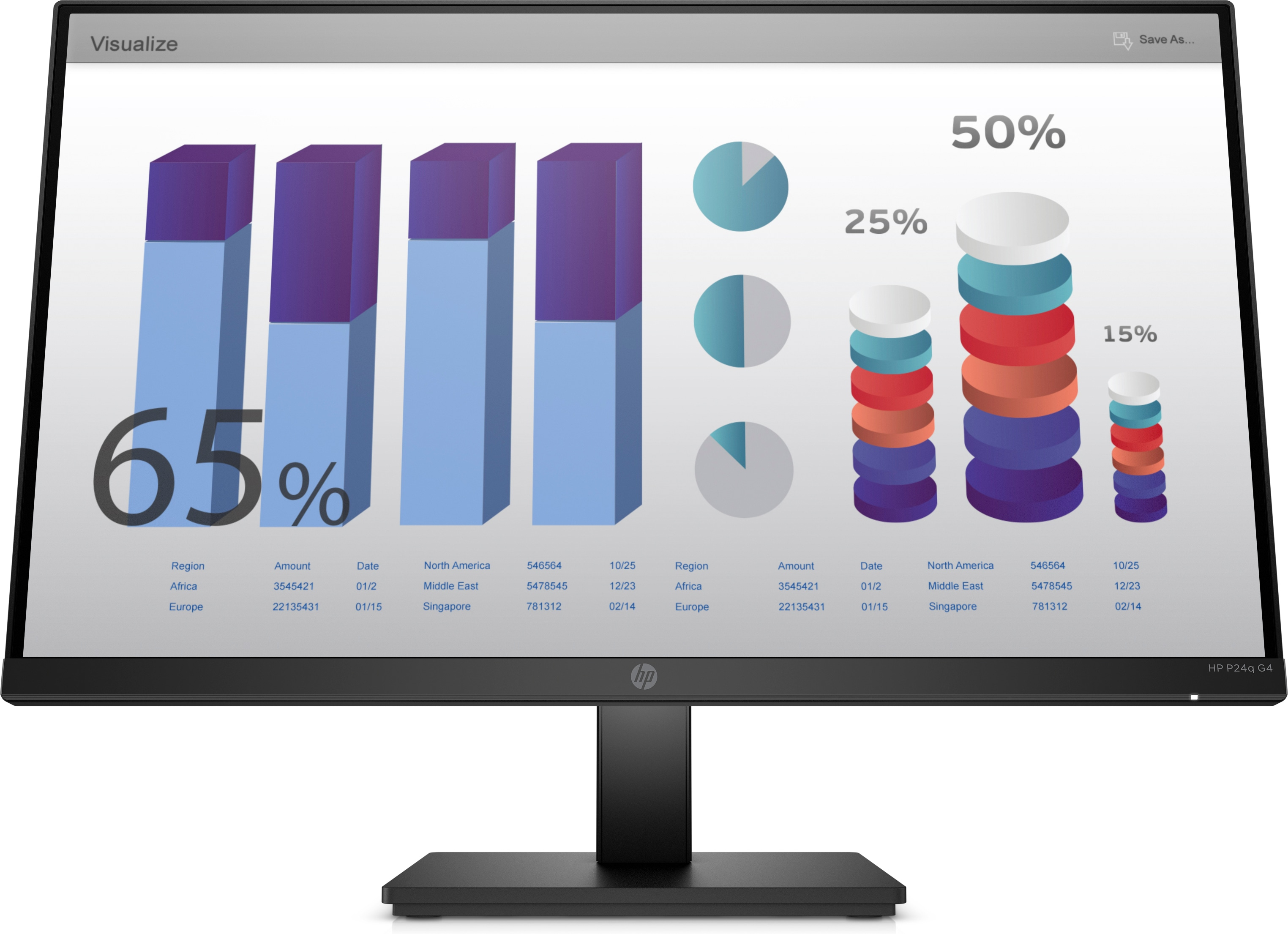 HP P24q G4 24" Quad HD LED-skärm - 8MB10AA#ABB