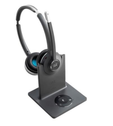 Cisco 562 - Casque - Arceau - Bureau/Centre d'appels - Noir - Gris - Binaural - Sans fil