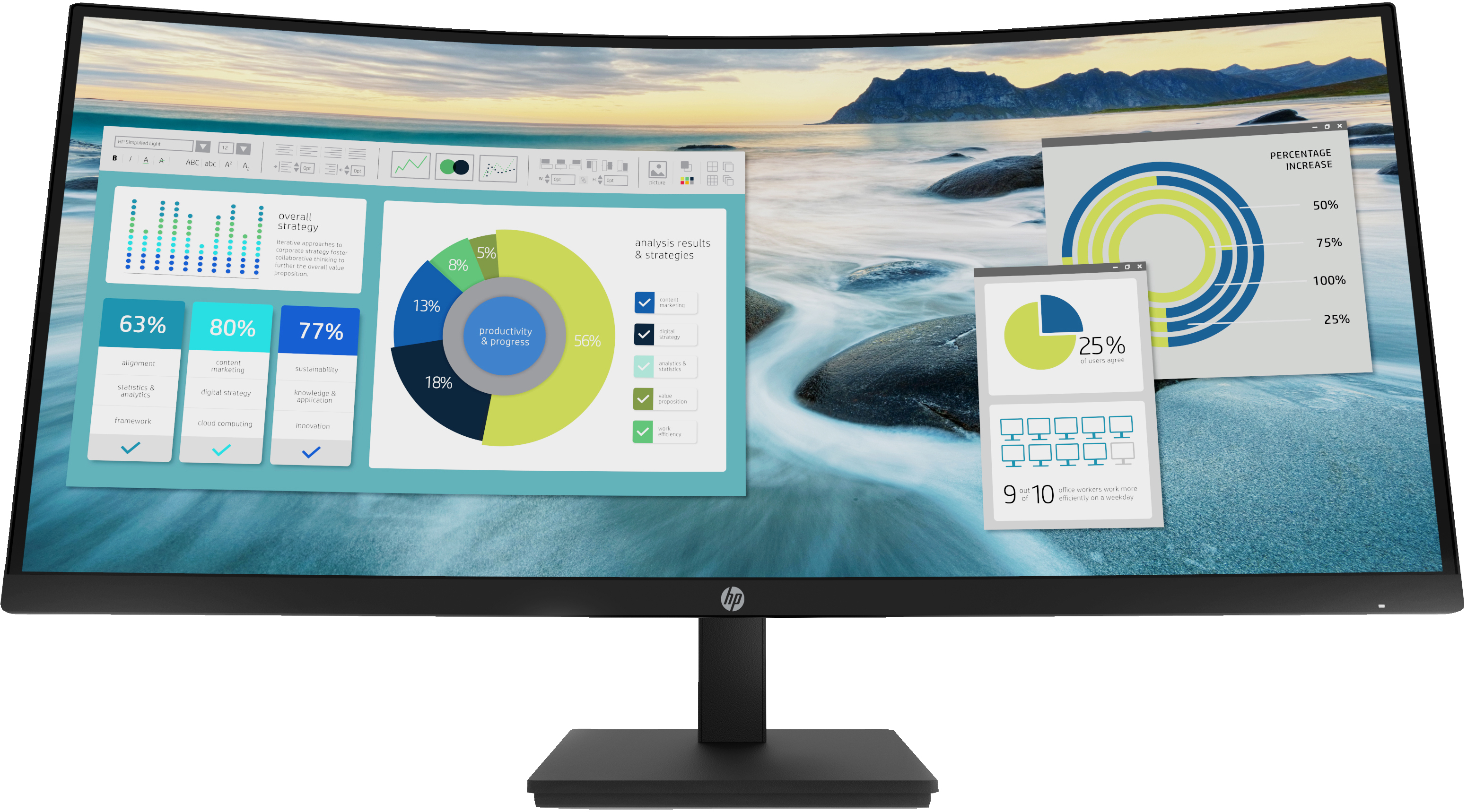 HP P34hc G4 34" QHD LED-skärm - 21Y56AA#ABB