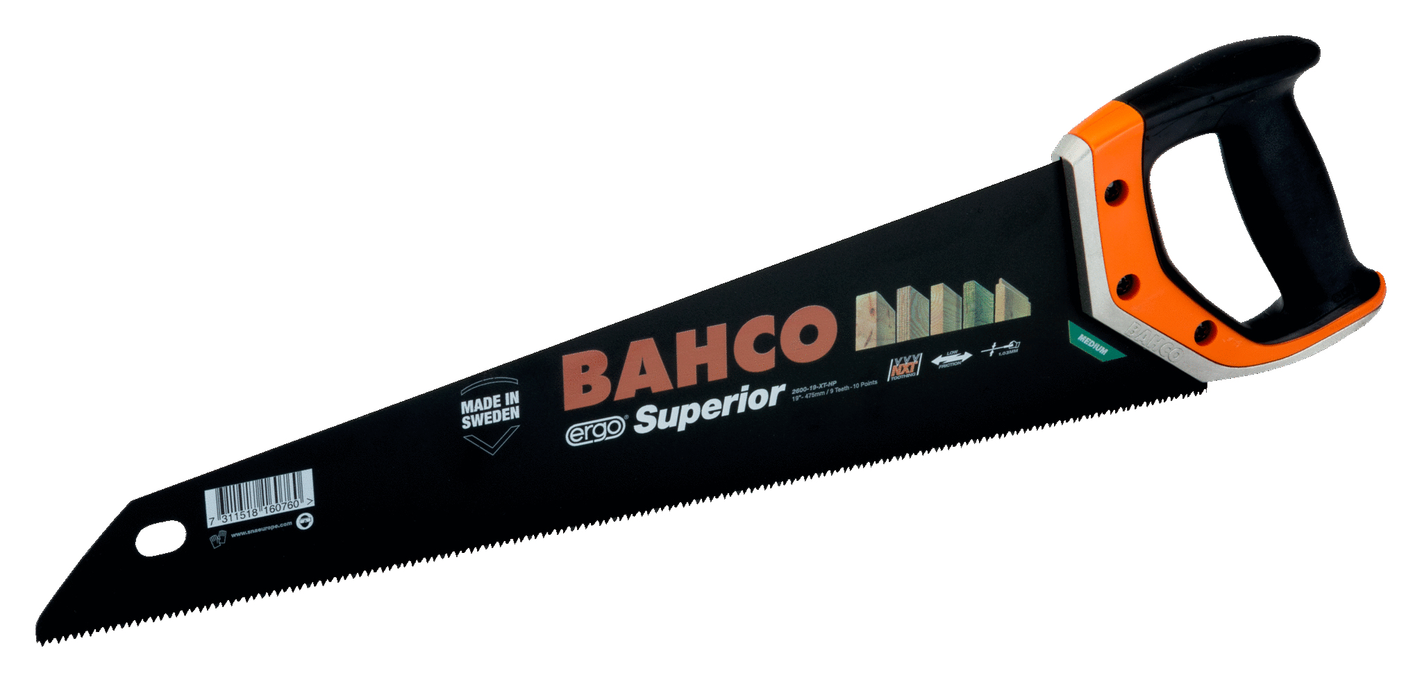 Bahco 2600-19-XT-HP Backsaw 490g for Fast Wood Cutting - 2600-19-XT-HP