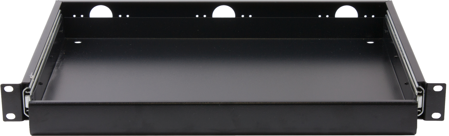 Rockstable 1U 19" Tiroir Acier Noir Ovale