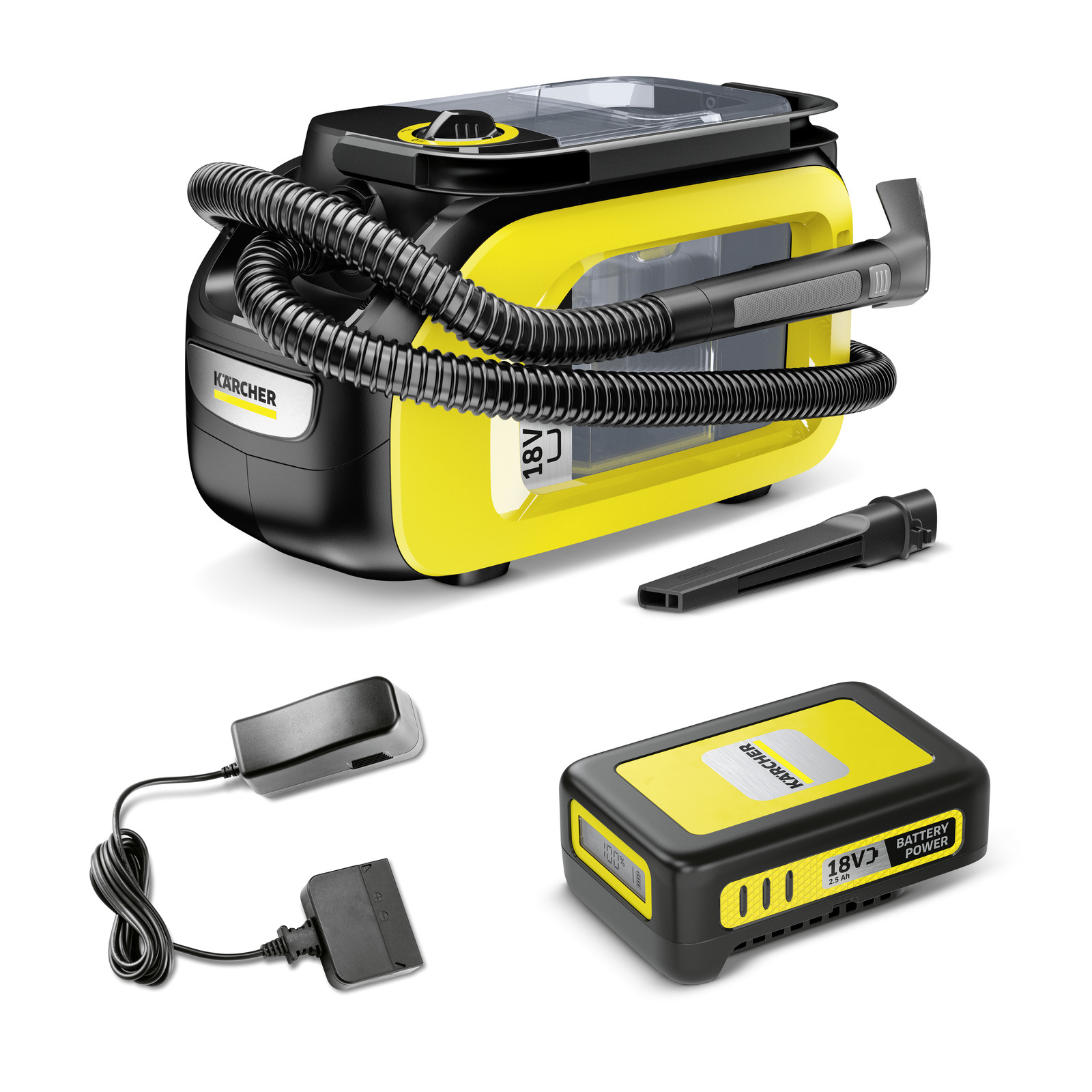 Kärcher SE 3-18 Compact Battery Set 184W 1.2L Black Yellow