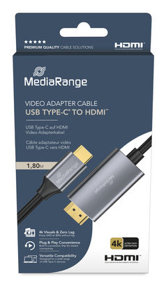MEDIARANGE USB-C to HDMI Video Adapter Cable 1.8m