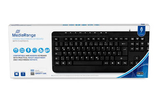 MEDIARANGE MULTIMEDIA KEYBOARD BLACK QWERTY GR