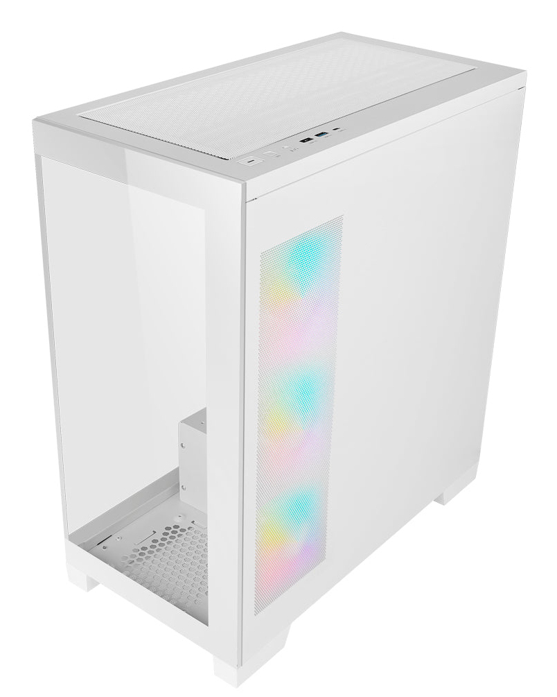AZZA COVE MIDITOWER WHITE 4X ARGB FAN