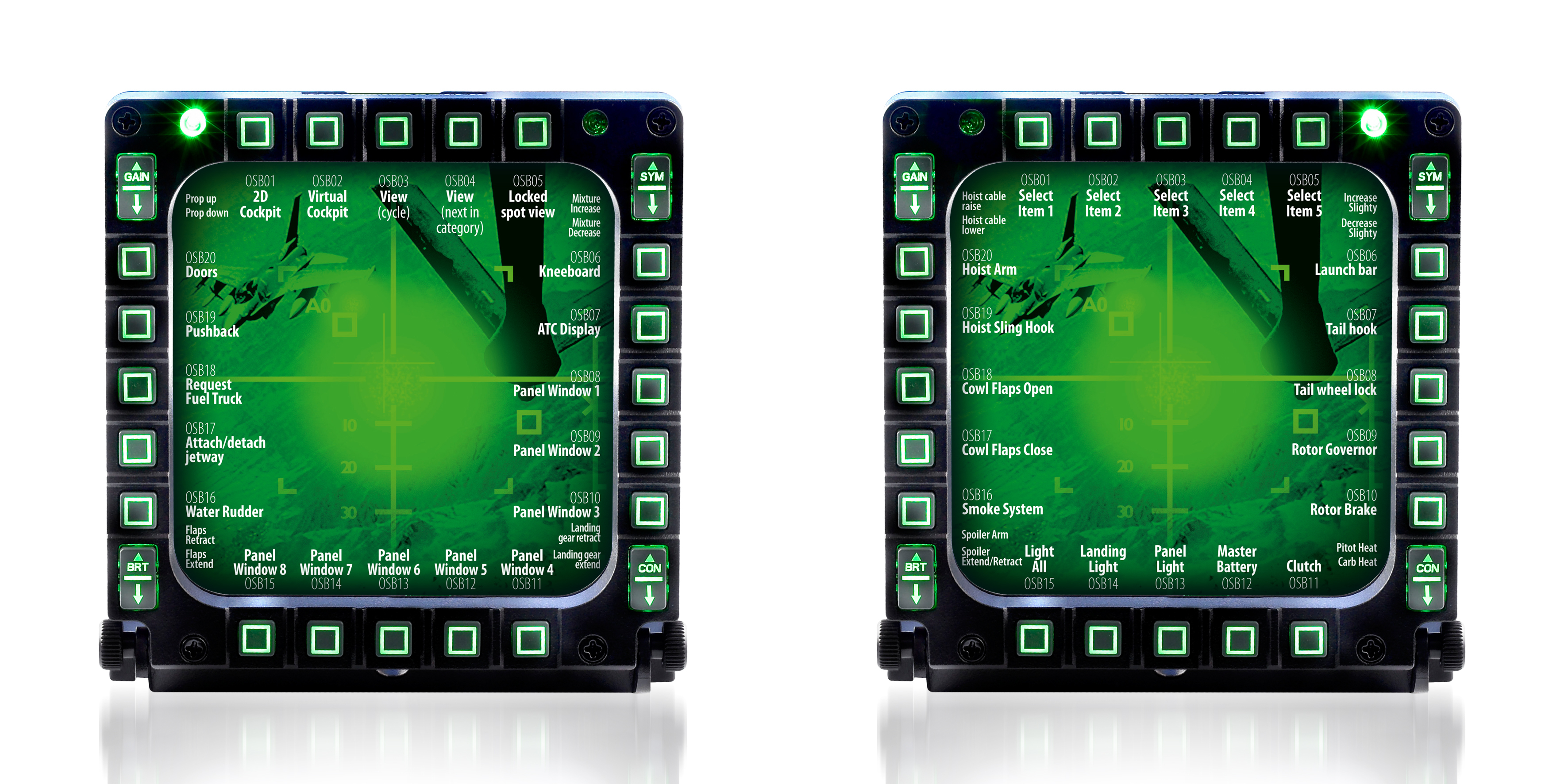 ThrustMaster MFD Cougar Pack Flight Simulator Panel