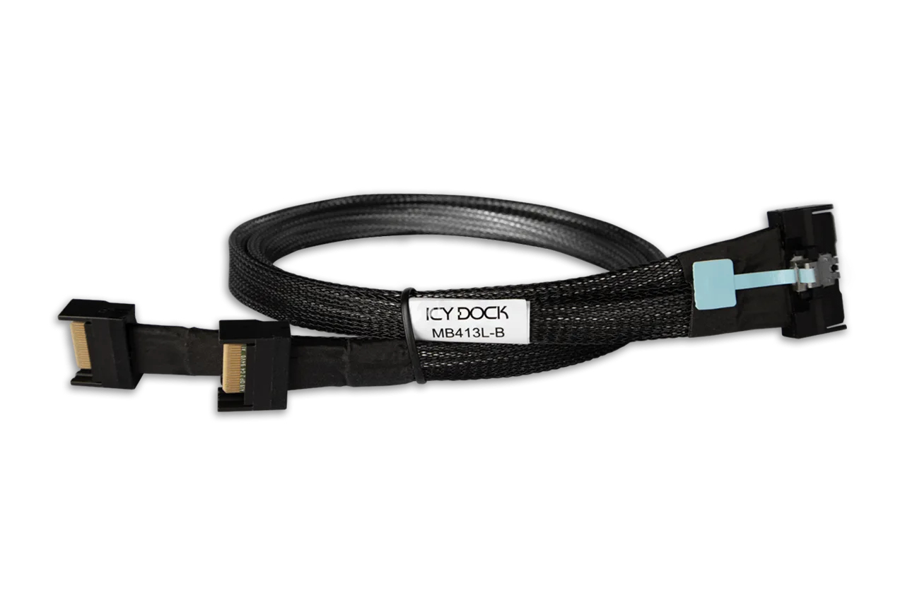 Icy Dock MCIO 8i to 2x 4i SSF-TA-1016 cable 0.5m