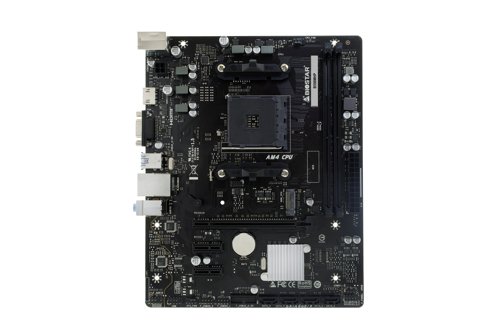 Biostar B550MHP, AMD, Socket AM4, AMD Ryzen 3000 Series, AMD Ryzen 4000 Series, AMD Ryzen 5000 Series, Socket AM4, DDR4-SDRAM, 64GB
