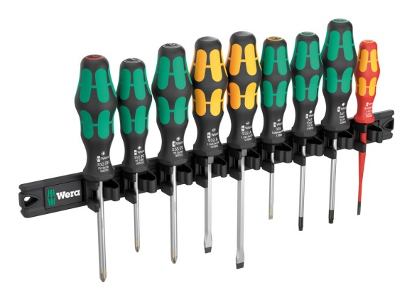 Wera Werk magnetic strip Kraftform screwdriver set 9-piece 9650