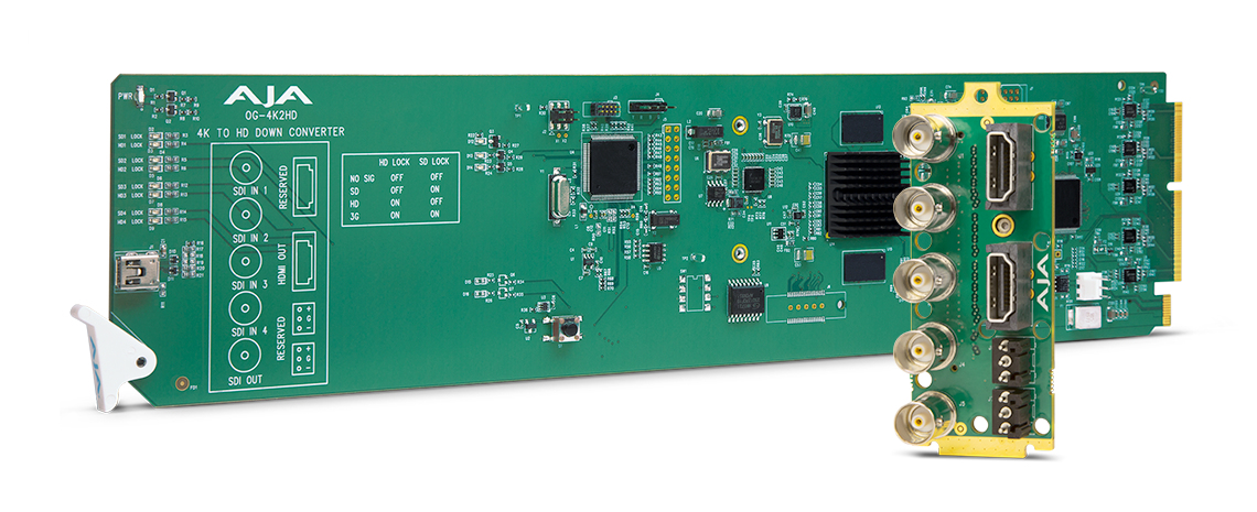 AJA OG-4K2HD - Down-converter - Green - 4096 x 2160 pixels