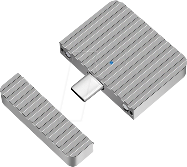 LogiLink enclosure USB 3.2 Gen2x1 SSD USB-C->PCIe NVMe ultra small silver