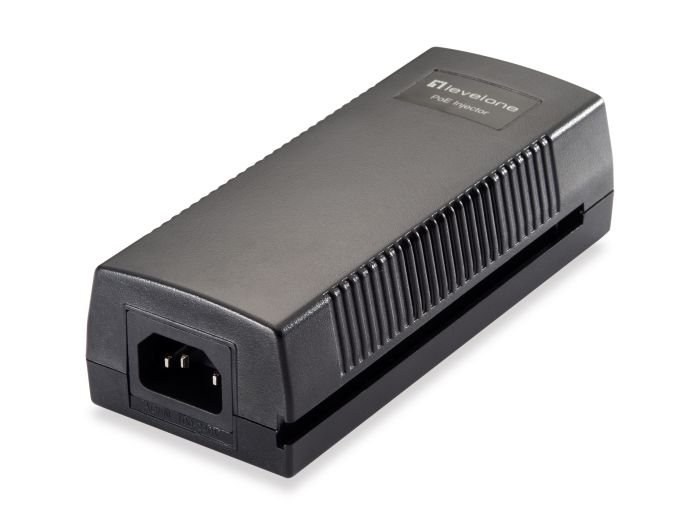 LevelOne GE 2x PSE 30W PoE Injector 2.5 Gbps Black