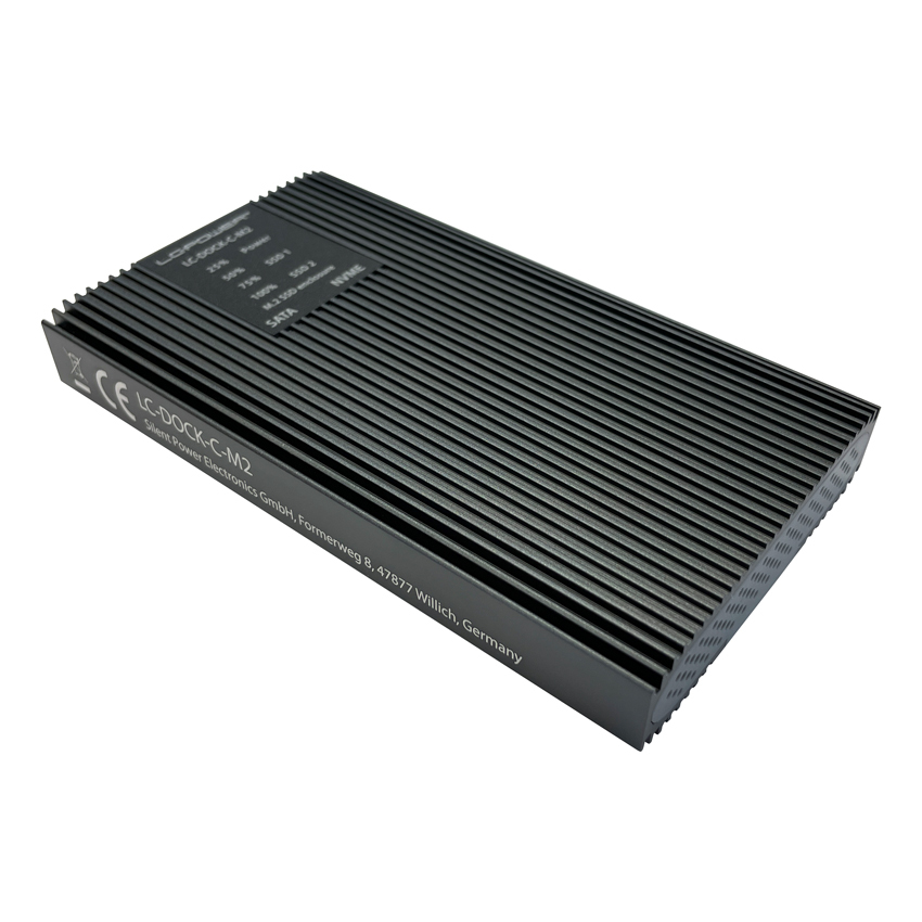 LC-Power LC-DOCK-C-M2, SSD enclosure, M.2, M.2, 10 Gbit/s, USB connectivity, Anthracite