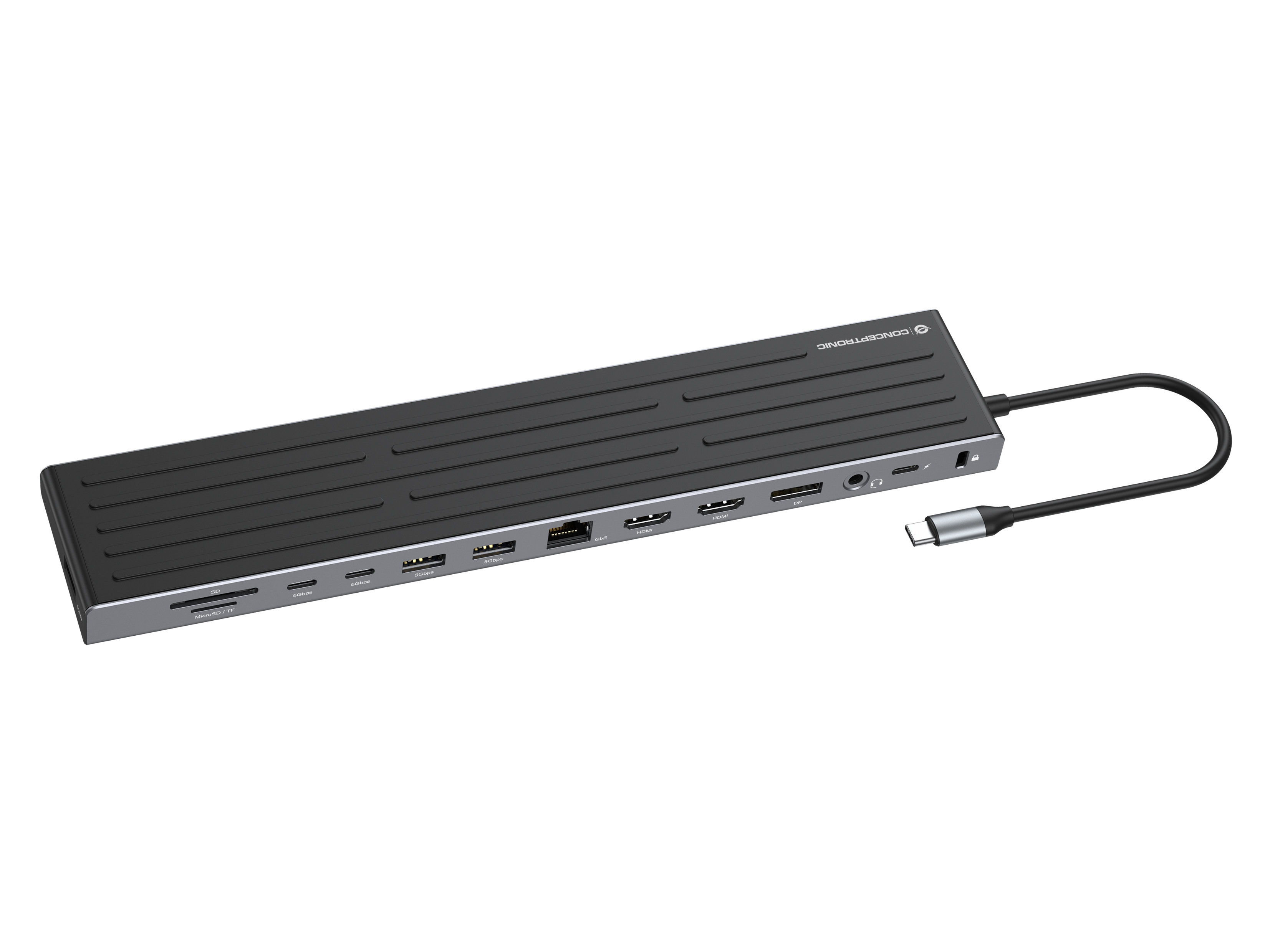 CONCEPTRONIC 14-1 DOCK USB-C TO 2XHDMI DP 2XUSB-C 3XUSB-A BLACK