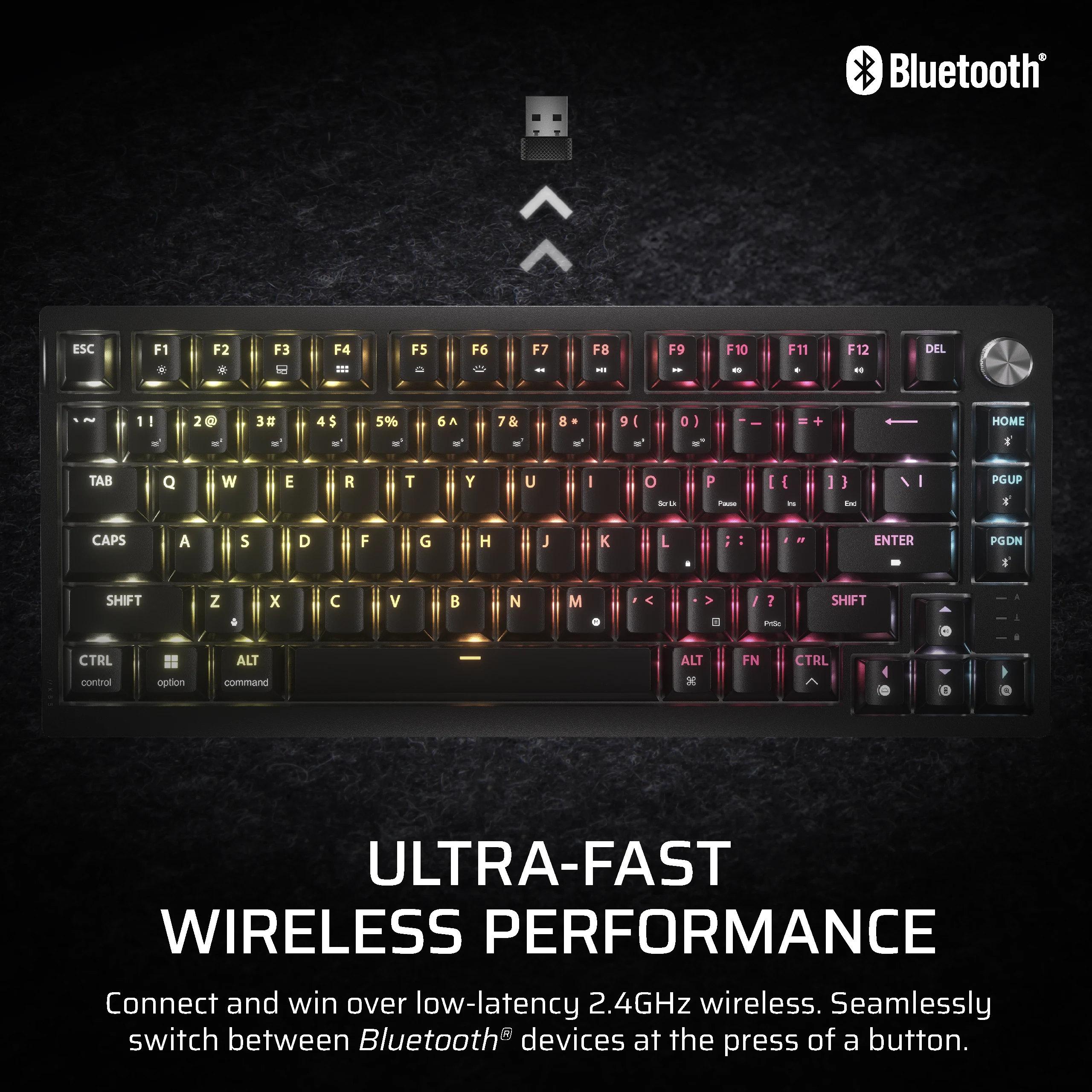 Corsair K65 PLUS WIRELESS gaming keyboard black